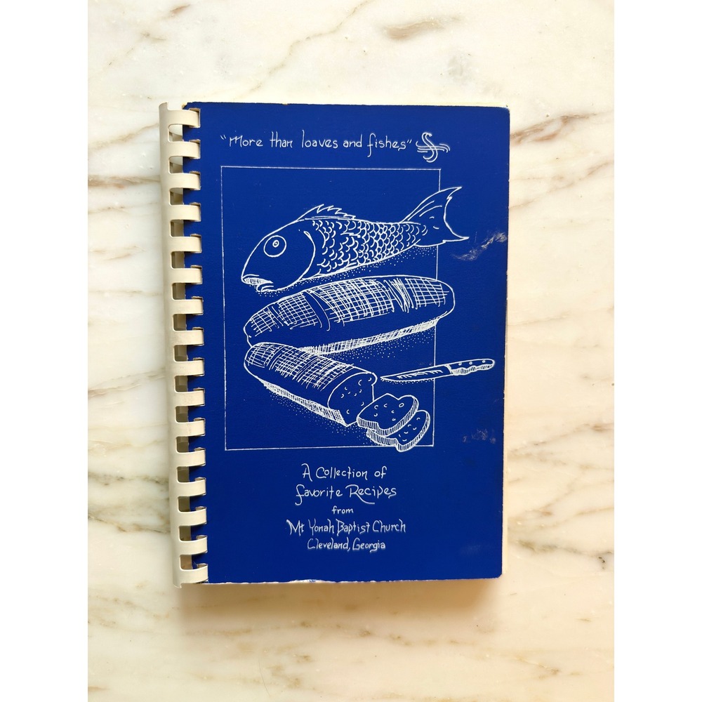Vintage 1987 Loafs and Fishes Georgia Cookbook Southern Recipes Spiral
